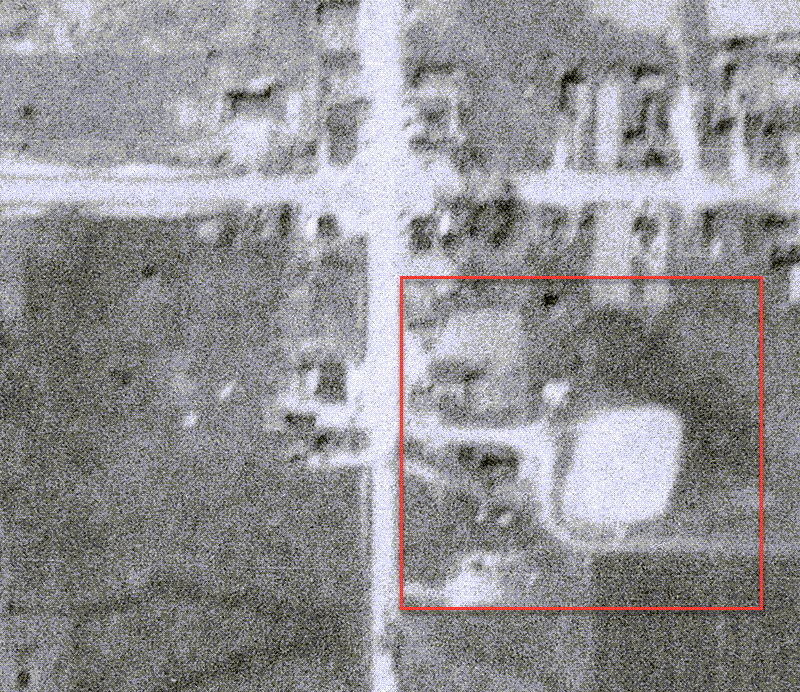 Mikado Drive-In Theatre - Mikado 1951 Aerial Zoomed (newer photo)